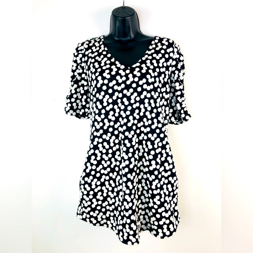 Anthropologie Deletta Polka Dot Zippered Pocket Tunic